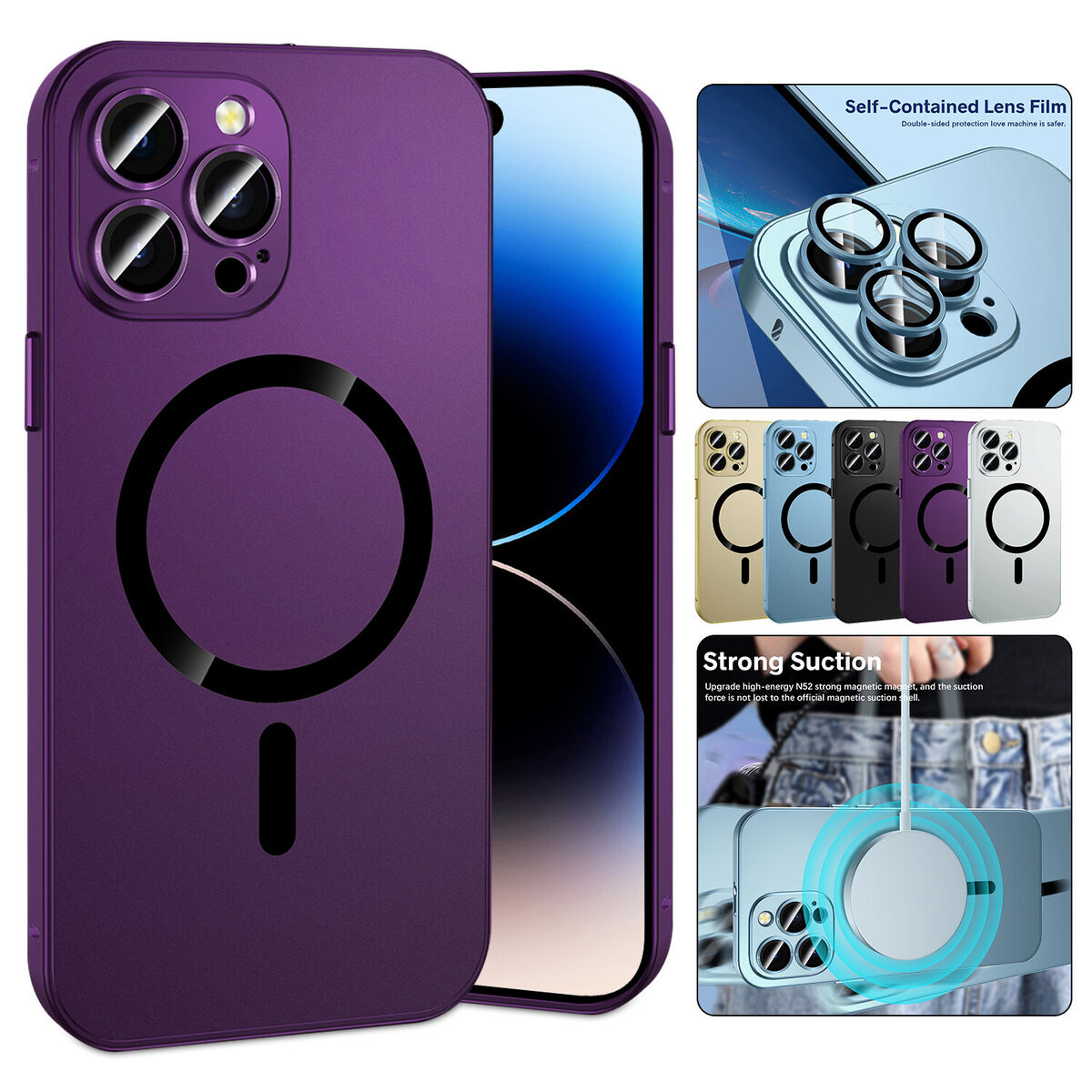 MagSafe Case For iPhone 15 / 15 Pro/ 15 Pro Max Camera Lens Protector cover MagSafe Case For iPhone 15 / 15 Pro/ 15 Pro Max Camera Lens Protector cover